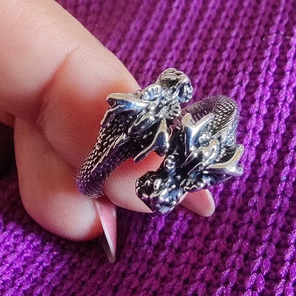 Double head dragon ring - Picture 2 of 10